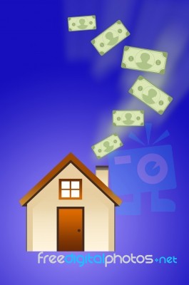 House And Money Stock Image