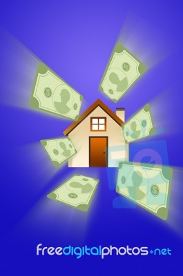 House And Money Stock Image