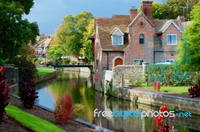 House By The River Stock Photo