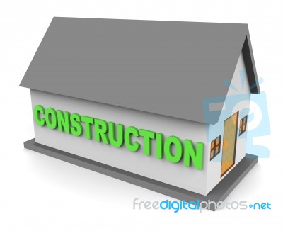 House Construction Means Building Houses 3d Rendering Stock Image