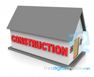 House Construction Means Real Estate And Apartment 3d Rendering Stock Image