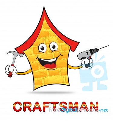 House Craftsmen Means Home Handyman And Builder Stock Image