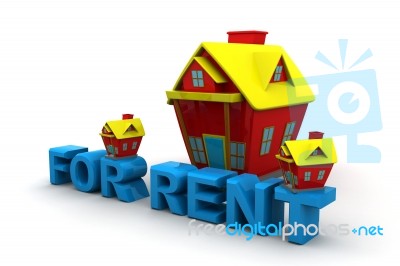 House For Rent Stock Image