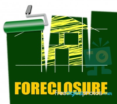 House Foreclosure Represents Home Residence And Foreclosed Stock Image