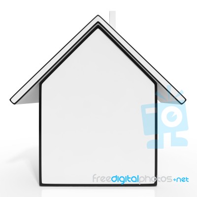 House Icon And Copyspace Showing Home For Sale Stock Image