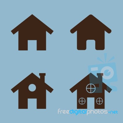 House Icon Set Stock Image