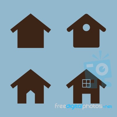 House Icon Set Stock Image