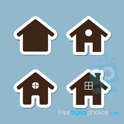 House Icon Set Stock Image