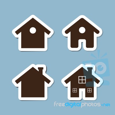 House Icon Set Stock Image