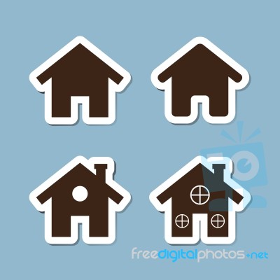 House Icon Set Stock Image