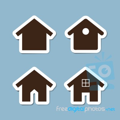 House Icon Set Stock Image