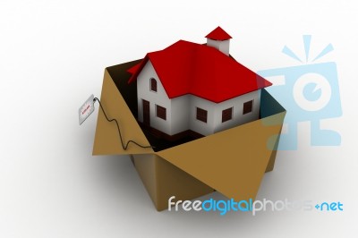 House In Gift Box Stock Image