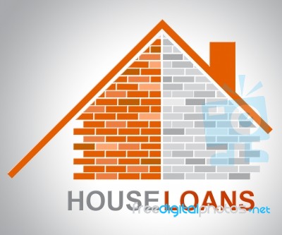 House Loans Means Advances Property And Funding Stock Image