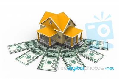 House On Money Stock Image