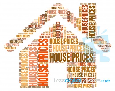 House Prices Indicates Charge Property And Cost Stock Image