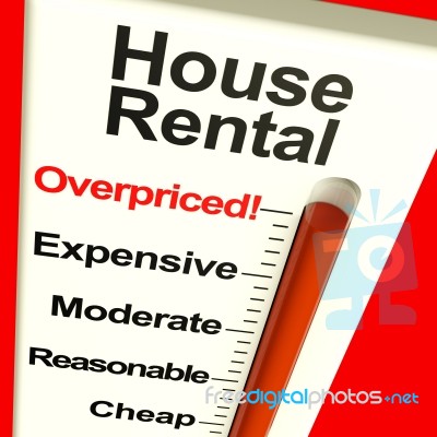 House Rental Overpriced Monitor Stock Image