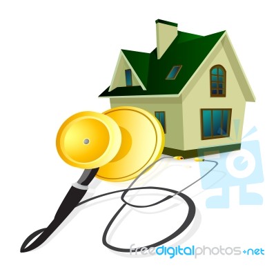 House With A Stethoscope Stock Image