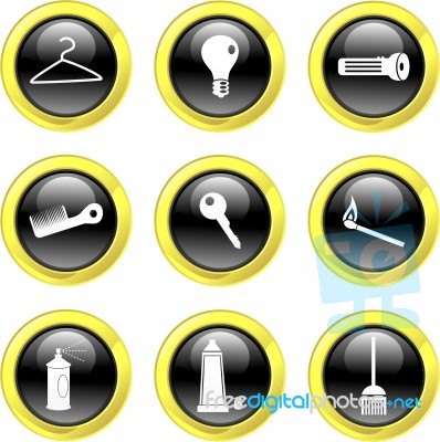 Household Icons Stock Image