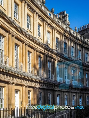 Houses In The Circus In Bath Stock Photo