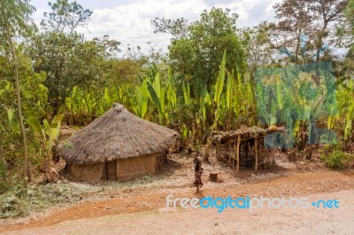 Houses In The Rural Ethiopia Stock Photo