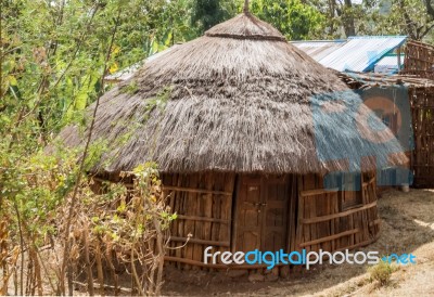 Houses In The Rural Ethiopia Stock Photo