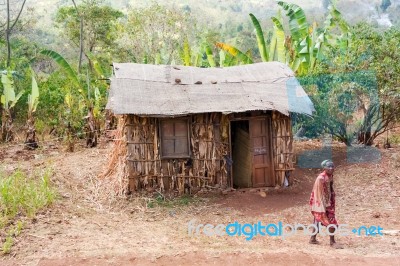 Houses In The Rural Ethiopia Stock Photo