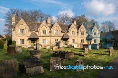 Houses Near The Cemetery In Station Lane Near Church Green Witne… Stock Photo