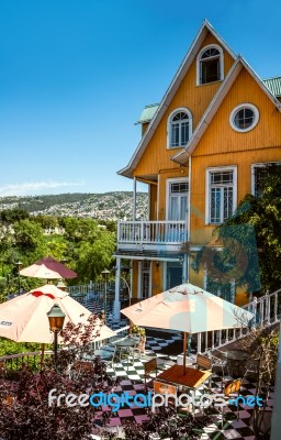 Houses Of Historical Shell Declared World Heritage By Unesco Stock Photo