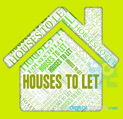 Houses To Let Represents For Rent And Home Stock Image