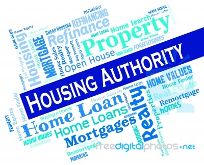 Housing Authority Means Low Income And Assisted Stock Image