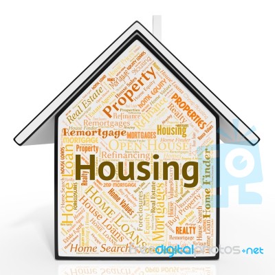 Housing House Indicates For Sale And Homes Stock Image