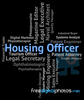 Housing Officer Showing Home Occupations And Career Stock Image