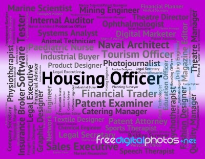 Housing Officer Shows Officials Work And Bungalow Stock Image