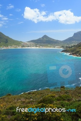 Hout Bay From Chapmans Peak Stock Photo