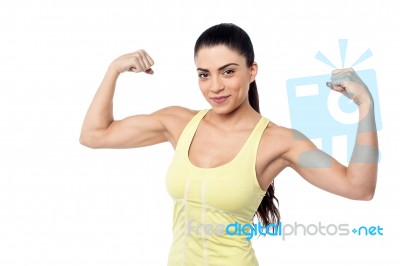 How Is My Biceps Stock Photo