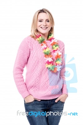 How Is My Flower Leis? Stock Photo