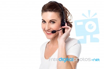 How May I Help You ! Stock Photo