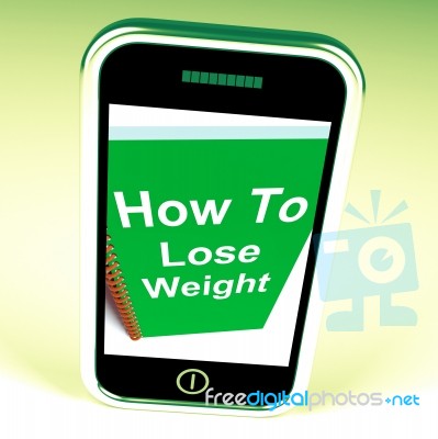 How To Lose Weight On Phone Shows Strategy For Weight Loss Stock Image