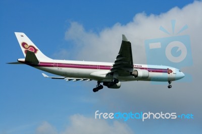 Hs-tea Airbus A330-300 Of Thaiairway Stock Photo