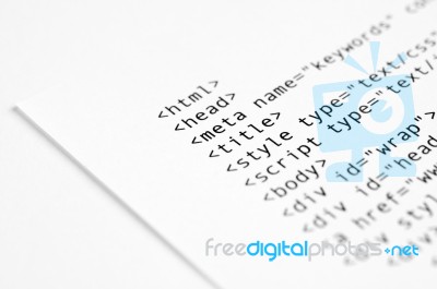 Html Script Stock Photo