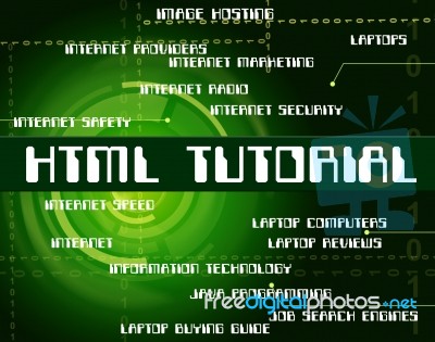 Html Tutorial Represents Hypertext Markup Language And Code Stock Image