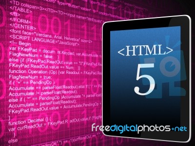 HTML5 And Mobile Device Stock Image