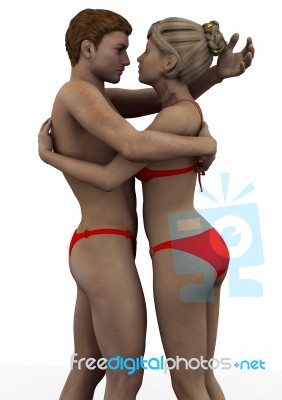 Hugging Sexy Couple Stock Image