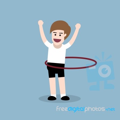 Hula Hoop Exercise Stock Image