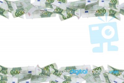 Hundred Euro Notes Frame Stock Photo