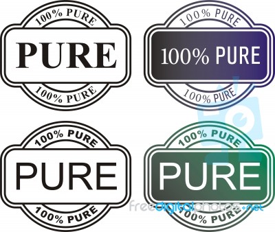 Hundred Percent Pure Stamp Stock Image