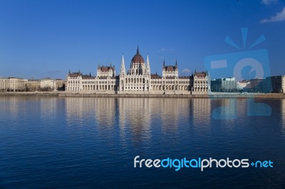 Hungarian Parliament Stock Photo