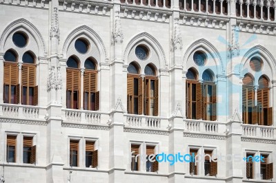 Hungarian Parliament Building In Budapest Stock Photo
