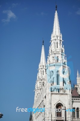 Hungarian Parliament Building In Budapest Stock Photo