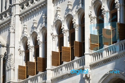 Hungarian Parliament Building In Budapest Stock Photo